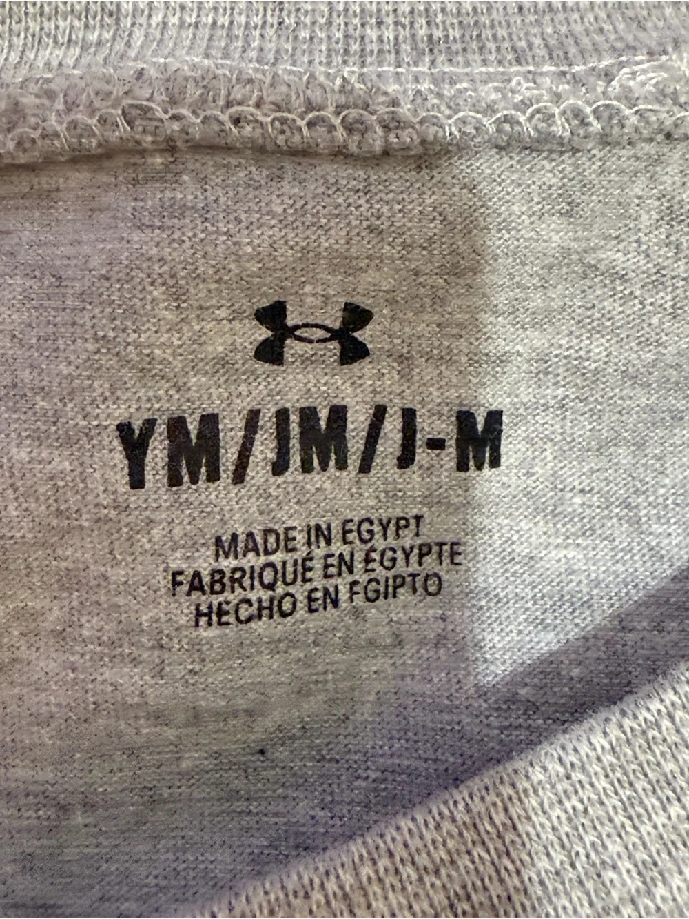 Under Armour Gray Short-Sleeve Logo Tee with Blue Accent
